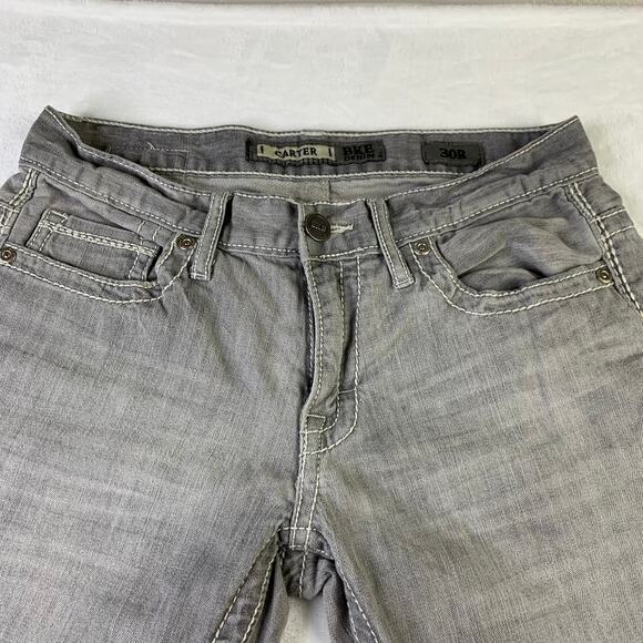 BKE Mens Carter Gray Cotton Jeans Size 30x31 Jeans Style# ABM20031 - Picture 3 of 9